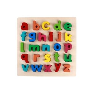 Tableau en bois des lettres minuscules à encastrer