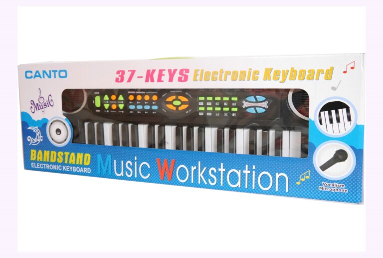 Piano électronique 37 touches avec micro et radio FM ( alimentation électrique et piles ) – Image 4
