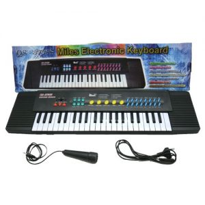 Piano électronique 44 touches avec micro, alimentation électrique et piles
