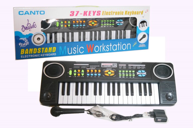 Piano électronique 37 touches avec micro et radio FM ( alimentation électrique et piles ) – Image 8