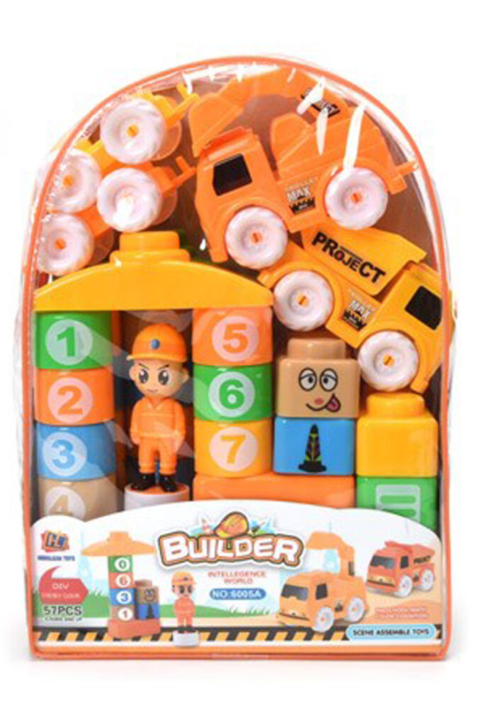 Jeu de construction du petit ingénieur de chantier (57pcs) لعبة ليجو للبناء وتنمية ذكاء – Image 9