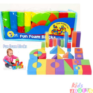 Pack 50 pièces de blocs de construction et assemblage en mousse