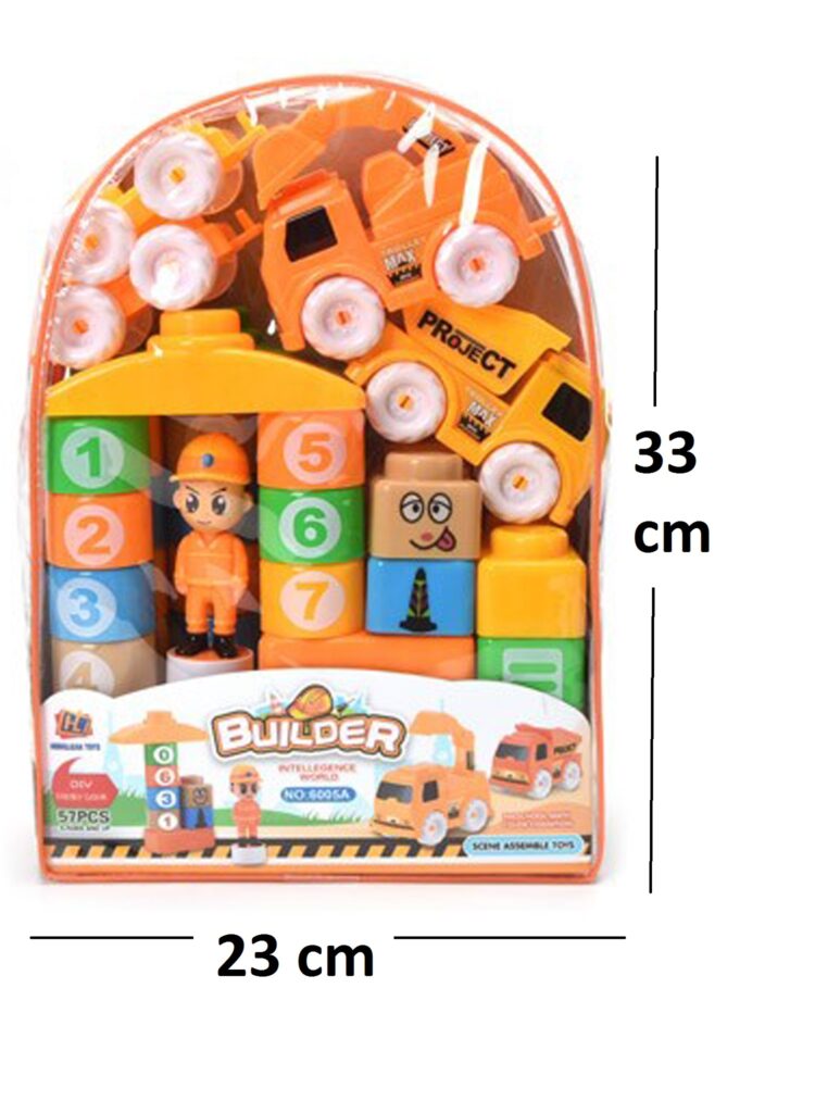 Jeu de construction du petit ingénieur de chantier (57pcs) لعبة ليجو للبناء وتنمية ذكاء – Image 8
