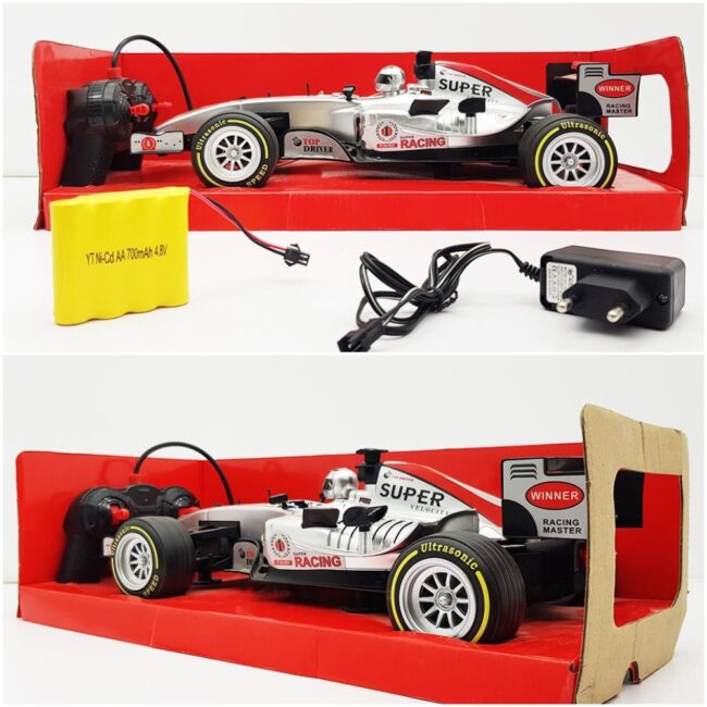 Voiture télécommandée sans fil Formula 1 Grise avec chargeur électrique 4 directions   سيارة كهربائية للاطفال بنظام التحكم عن بعد – Image 10