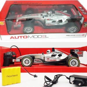 Voiture télécommandée sans fil Formula 1 Grise avec chargeur électrique 4 directions   سيارة كهربائية للاطفال بنظام التحكم عن بعد