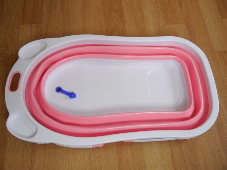 Baignoire de bain bébé rétractable confort -Rose- – Image 3