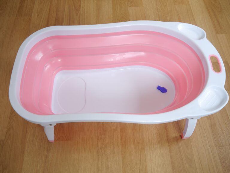 Baignoire de bain bébé rétractable confort -Rose- – Image 4