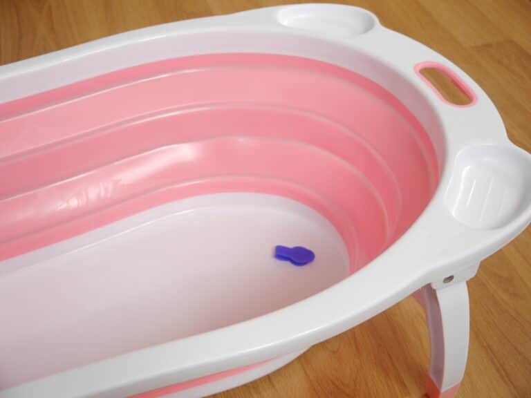 Baignoire de bain bébé rétractable confort -Rose- – Image 5