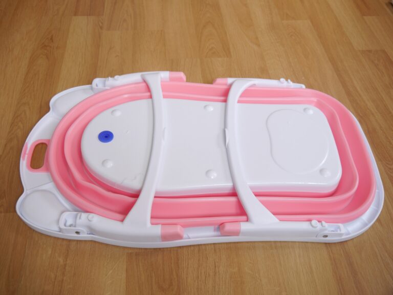 Baignoire de bain bébé rétractable confort -Rose- – Image 7