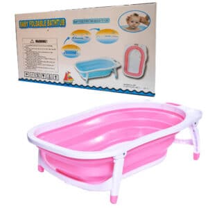 Baignoire de bain bébé rétractable confort -Rose-