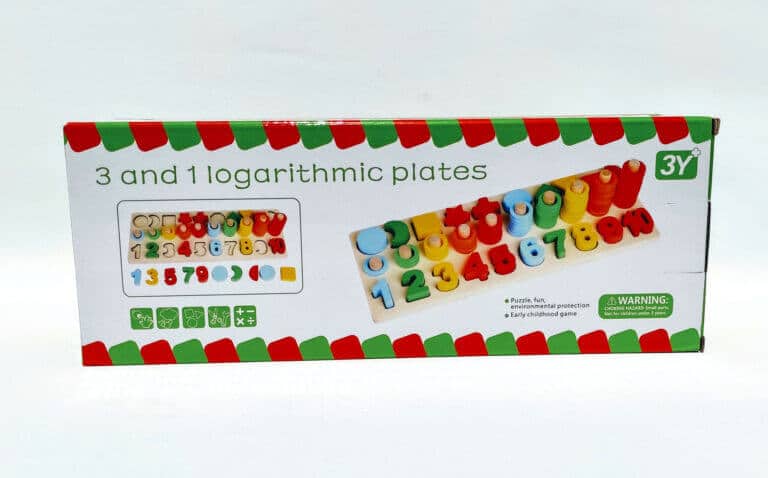 Table d'apprentissage 3 en 1 : Comptage, Chiffres et Formes Géométriques -   1X3 أداة للحساب ، أرقام وأشكال هندسية  من الخشب – Image 10