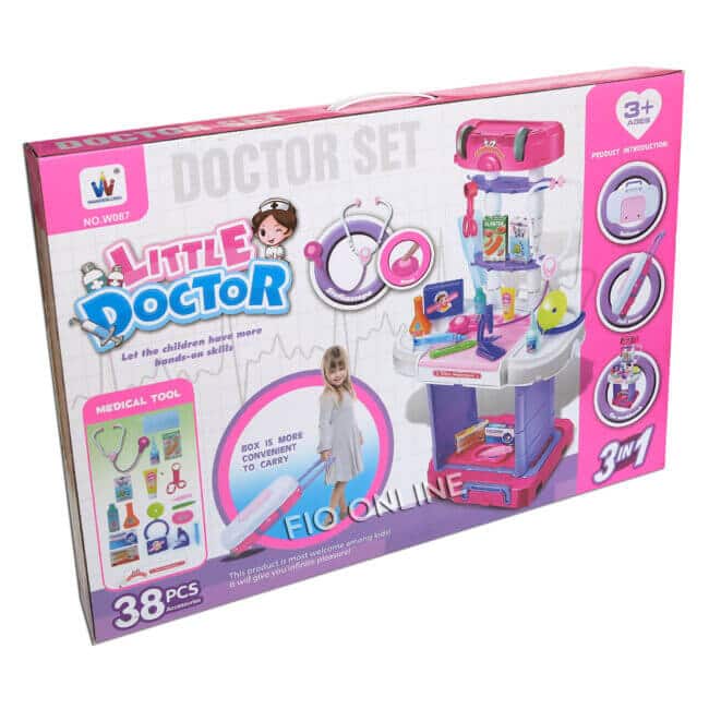 Ensemble 3 en 1 Valise du Médecin  : Little Doctor -  1x3 لعبة الطبيبة مع الحقيبة و لوازمها – Image 12