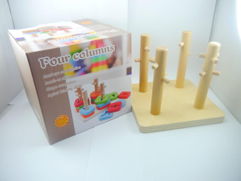 Jeu en bois de psychomotricité et intelligence des 4 colonnes - لعبة و أداث تثقيفيه من الخشب – Image 7