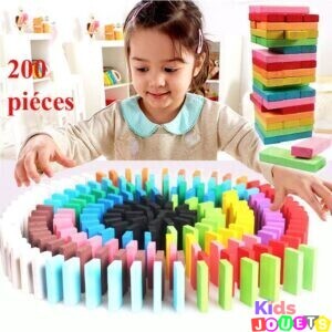Jeu dominos et constructions en bois " 200 piéces "