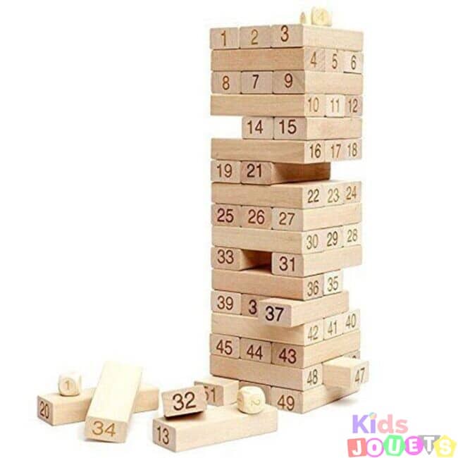 Tour Jenga en bois 48 blocs – Image 3