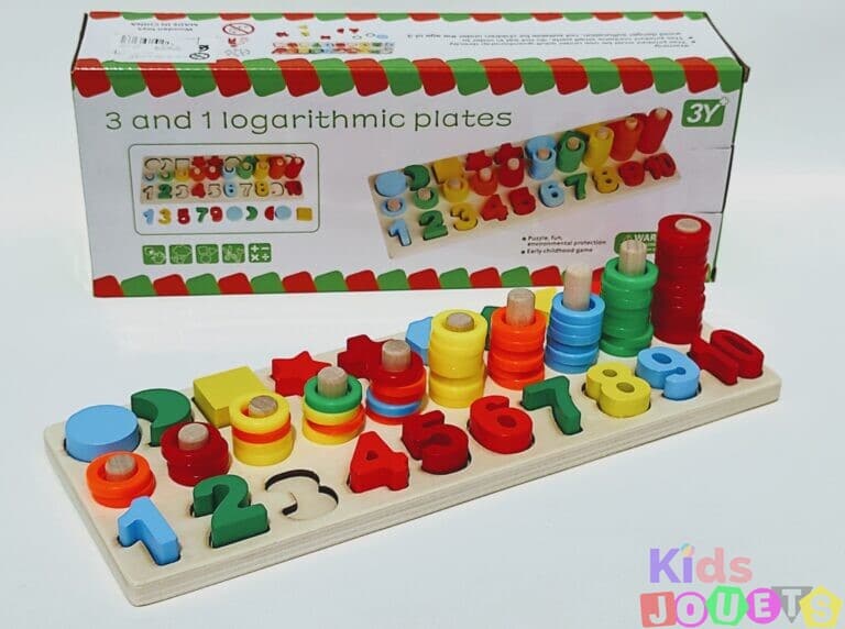 Ensemble 3 jeux en bois Montessori : Mathématiques, motricité, logique – Image 2