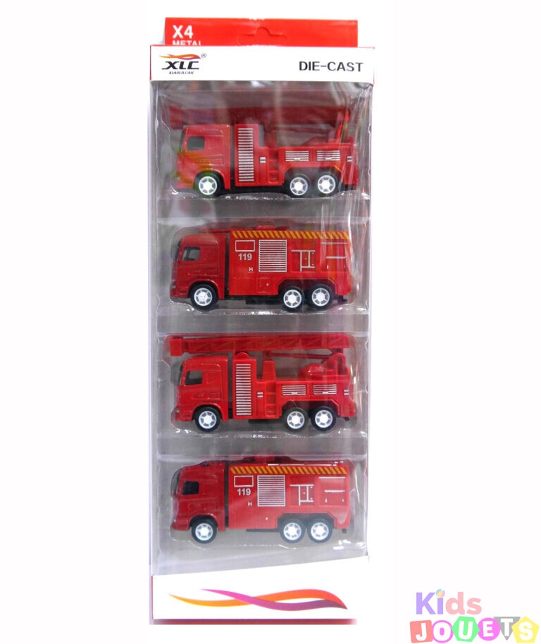 Ensemble 4 camions de Pompiers en miniature métal – Image 6