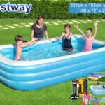 Grande Piscine familiale 3,05m x 1,83m X 56cm + Gonfleur manuel et livraison gratuite !