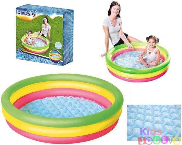 Piscine-Gonflable-bebe enfant Bestway matelas ronde jeux extérieur( 100 Ø  cm x40