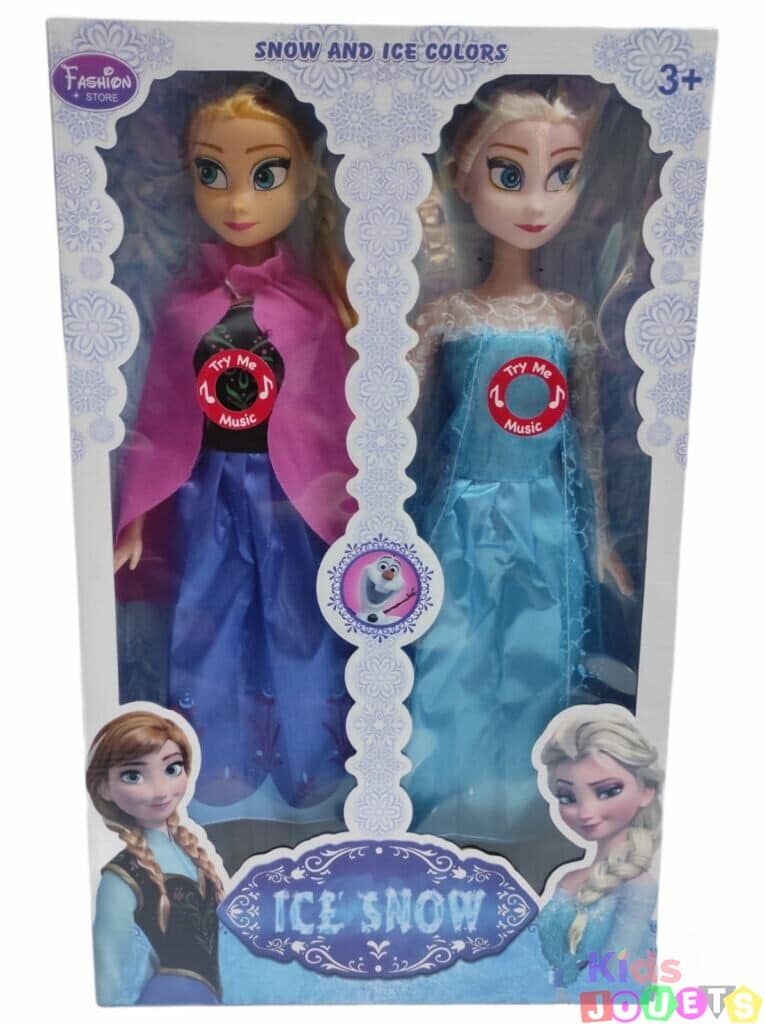 Ensemble 2 poupées Frozen Anna et Elsa : 58cm de hauteur