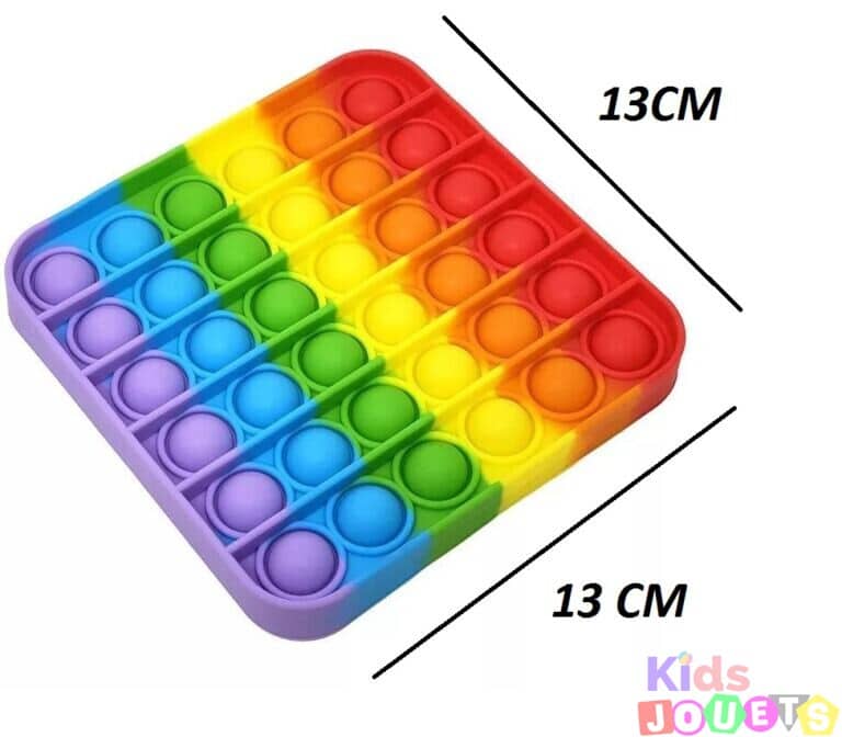 Pack 4 pop IT Pop it Antistress : Coeur, Hexagone, Cercle, Carré multicouleurs – Image 2