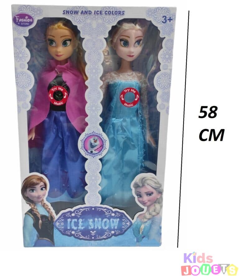 Ensemble 2 poupées Frozen Anna et Elsa : 58cm de hauteur – Image 6