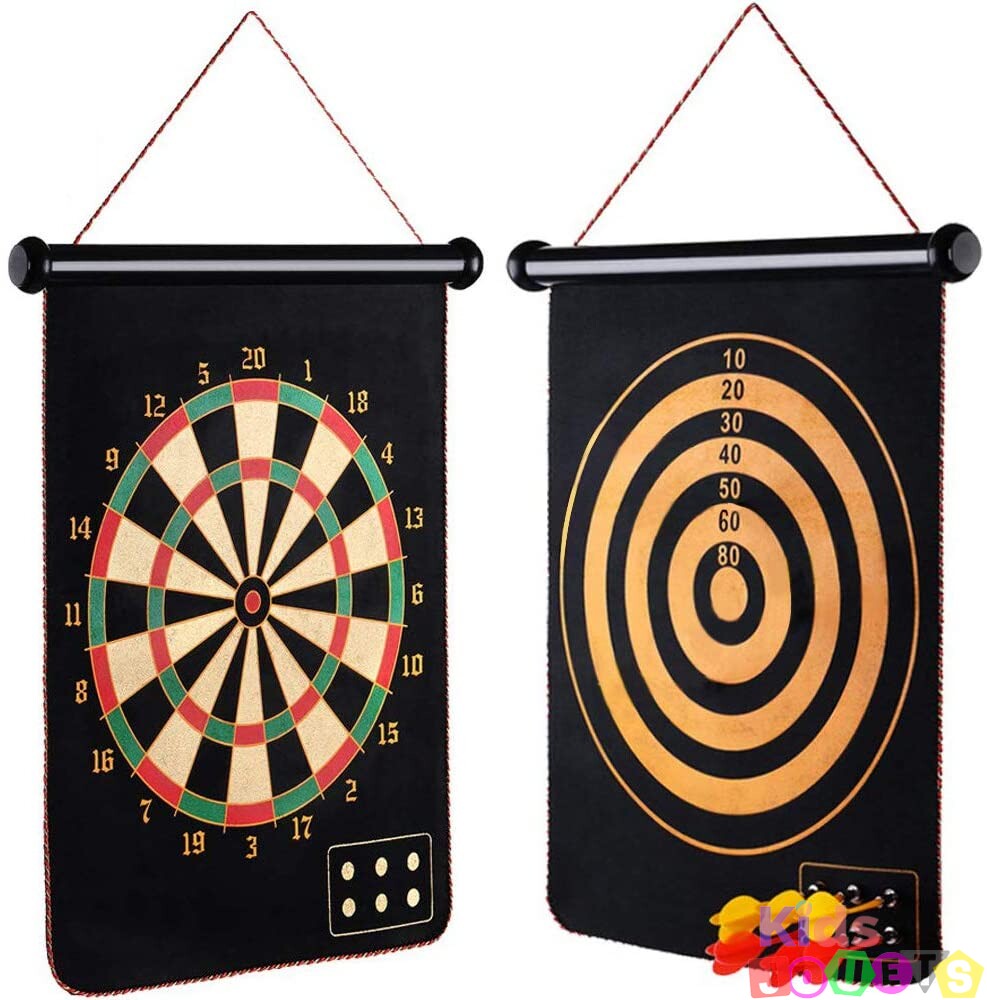 Jeu de fléchettes magnétique pour enfants et adultes, 43,2 x 50,8 cm, cible  de fléchettes enroulable double face avec 12 - Cdiscount Jeux - Jouets