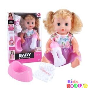 Poupée Baby avec Biberon et accéssoires de toilettes