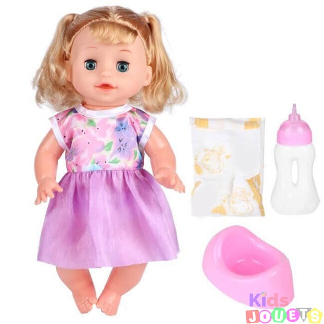 Poupée Baby avec Biberon et accéssoires de toilettes – Image 3