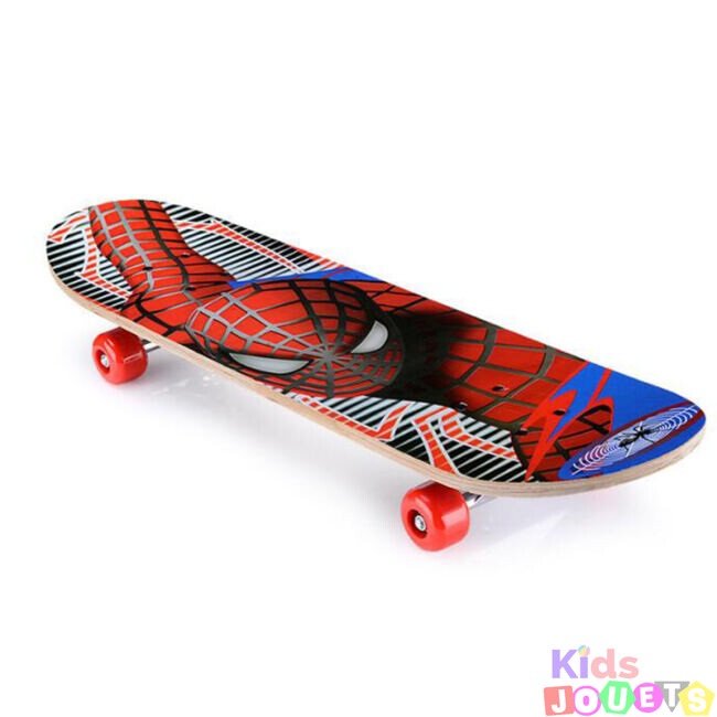 Skateboard Skate Planche à roulette en bois Spiderman pour enfants ( 60cm ) – Image 6