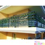 Treillage, brise-vue extensible en bois  pour balcon, grillage de séparation à feuillage