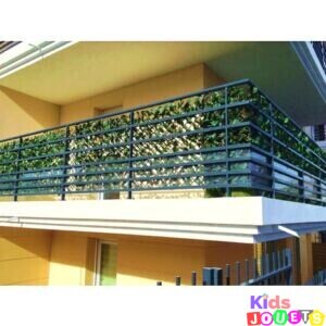 Treillage, brise-vue extensible en bois  pour balcon, grillage de séparation à feuillage