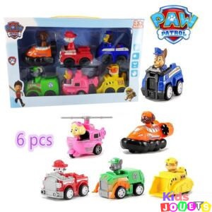 Ensemble de jeu 6 voitures Paw Patrol