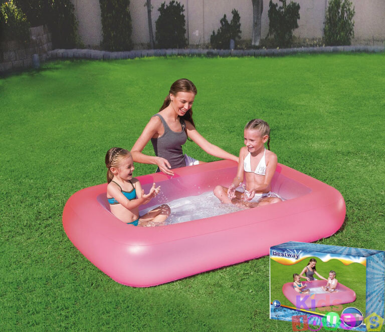 Bestway Piscine gonflable Aquababes bleue 165 x 104 x 25cm Rose