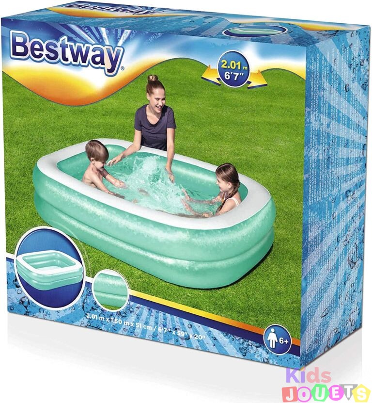 Piscine familiale translucide 2,01m x 1,50m x 51 cm + Gonfleur manuel gratuit + Livraison gratuite – Image 4