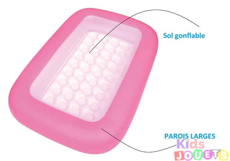 Bestway Piscine gonflable Aquababes bleue 165 x 104 x 25cm Rose – Image 4