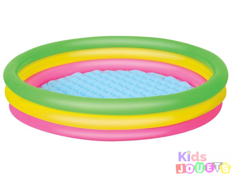 Piscine Ronde 3 anneaux à sol gonflable confort Pour Enfants 1.52 x 0.30 m Bestway – Image 5