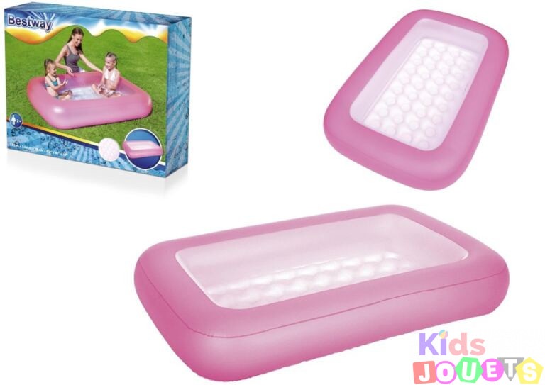 Bestway Piscine gonflable Aquababes bleue 165 x 104 x 25cm Rose – Image 6