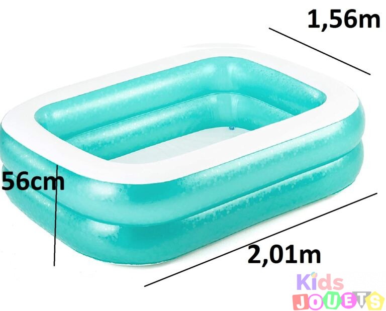 Piscine familiale translucide 2,01m x 1,50m x 51 cm + Gonfleur manuel gratuit + Livraison gratuite – Image 5