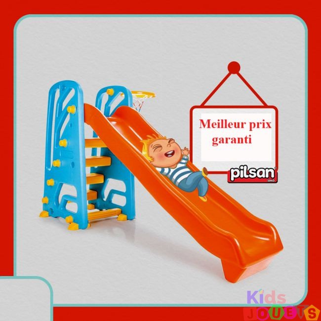 Toboggan 1,46m avec jeu de Basketball pour crèches, jardins, airs de jeu