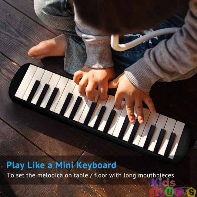 Melodica Mélodica Flûte à clavier en tube piano 32 touches avec pochette Couleur Noir – Image 6