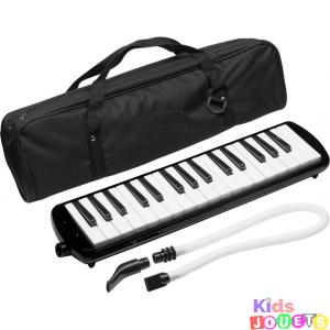 Melodica Mélodica Flûte à clavier en tube piano 32 touches avec pochette Couleur Noir