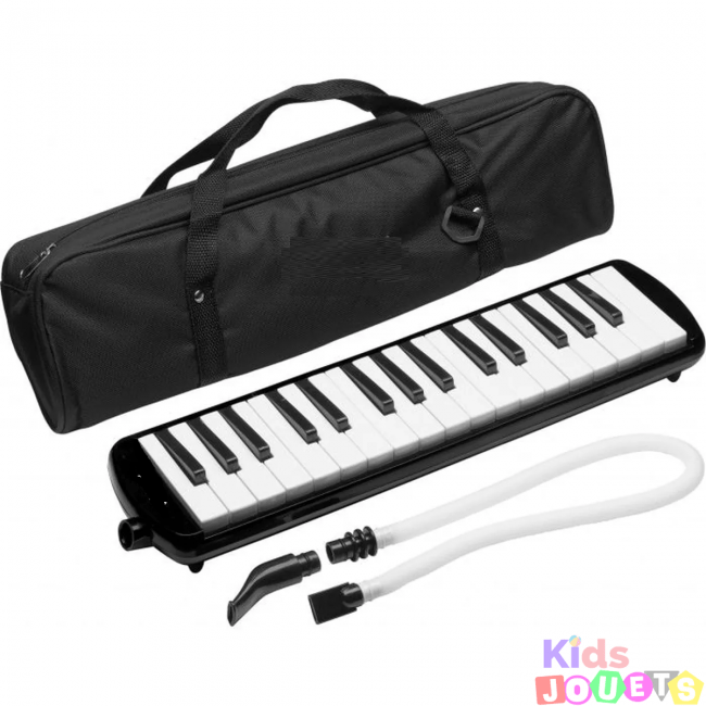 Melodica Mélodica Flûte à clavier en tube piano 32 touches avec pochette Couleur Noir