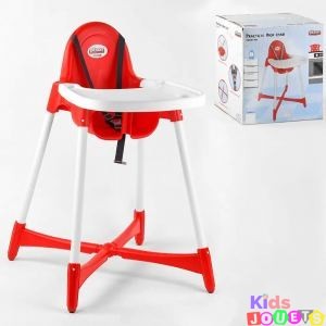 Chaise haute d'alimentation avec ceinture de sécurité pratique de 6 à 36 mois ( Rouge)