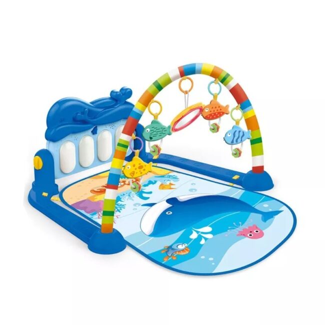 Tapis gym pour bébés avec piano et jouets pendantifs.

سجادة بيانو للأطفال – Image 2