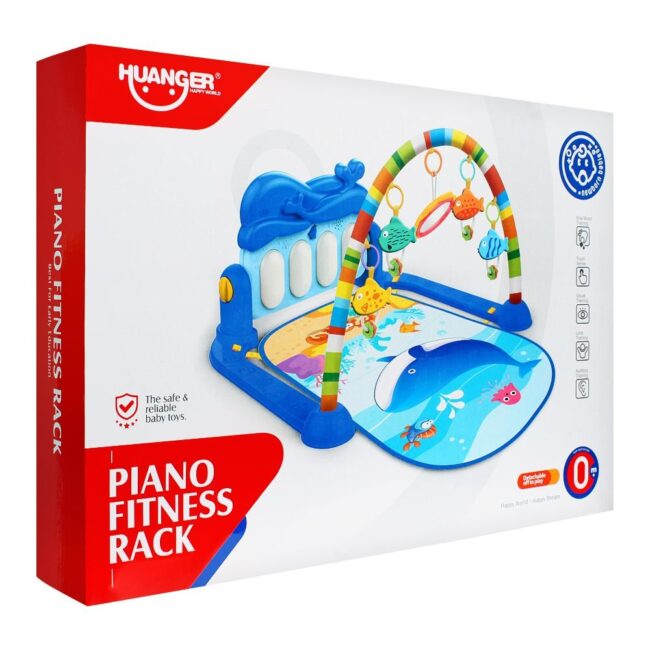 Tapis gym pour bébés avec piano et jouets pendantifs.

سجادة بيانو للأطفال – Image 5