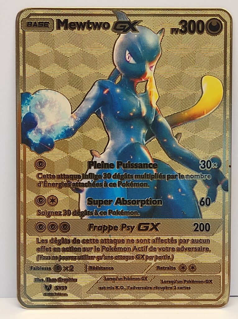 Carte pokemon Gold en métal aluminium plaqué or – Image 4